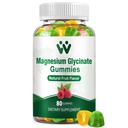 Gummies de glicinato de magnésio para adultos - Suplemento de potássio de magnésio sem açúcar para o humor calmo, músculo, osso e suporte energético, 80 Gummies