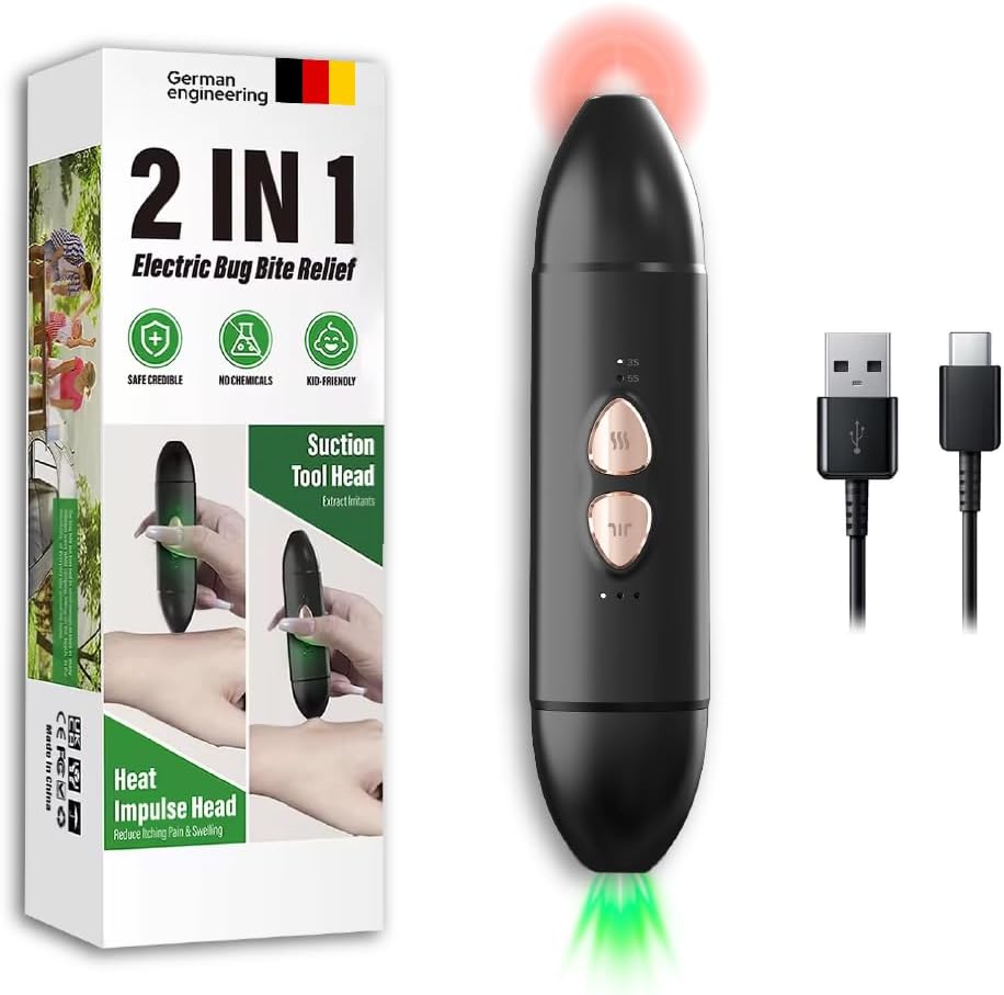Caneta de alívio de mordida de inseto – terapia de calor sem químicos para mordidas de mosquitos e picadas de abelha