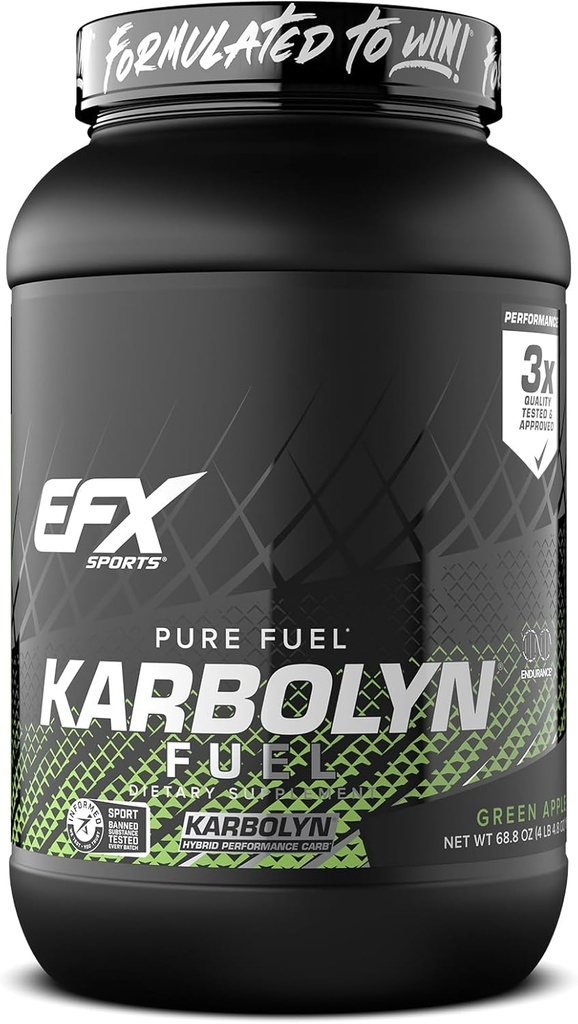 EFX Sports Karbolyn Combustível □ Absorvente Rápido Carboidrato em pó □ Carga de carboidratos, Energia Mantida, Recuperação Rápida