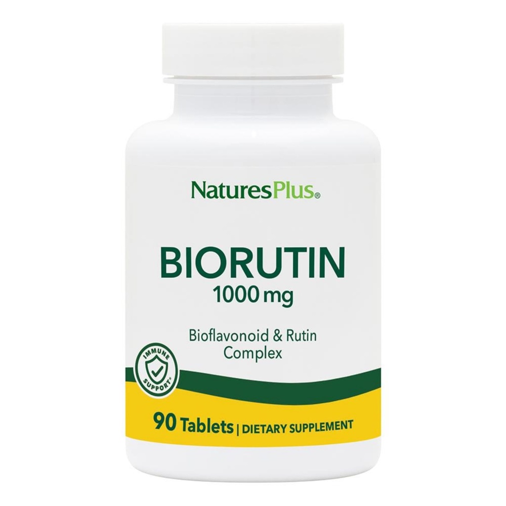 Naturezas Plus Biorutina 1000 mg - 90 Comprimidos - Complexo Bioflavonóide e Rutina - Suporta Função Vascular & Circulação - Vegetariano, Glúten Livre - 90 Servimentos