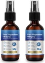 Genéricos 2 Fl Oz Magnesium Oil Spray - Puro & Orgânico - Magnésio de Alta Concentração - Não-GMO, Sem Glúten - Fácil de Absorver - 2pc