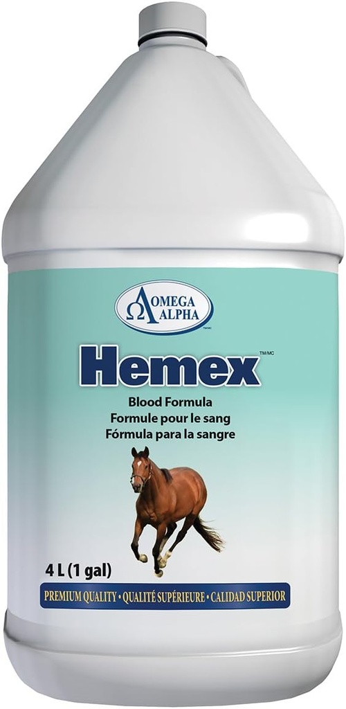 Omega Alpha Blood Builder para cavalos - Gallon (128 Onças)