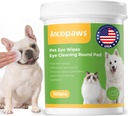 Toalhas para cão e gato - Removedor de manchas para animais de estimação - Toalhas para descarga e crosta - Cuidados com os olhos almofadas de limpeza para reduzir sujeira e muco Secreções - 100pcs