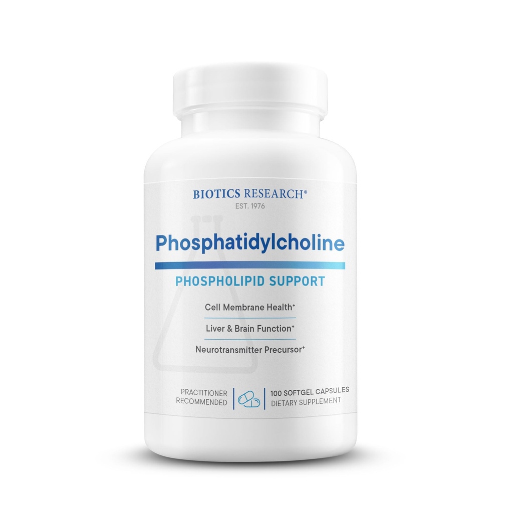 Pesquisa Bioética Fosfatidilcolina 420 mg/softgel, Função Cognitiva Saudável, Derivada de Lecitina, Contém Colina para Neurotransmissor Acetilcolina, 100 Servões