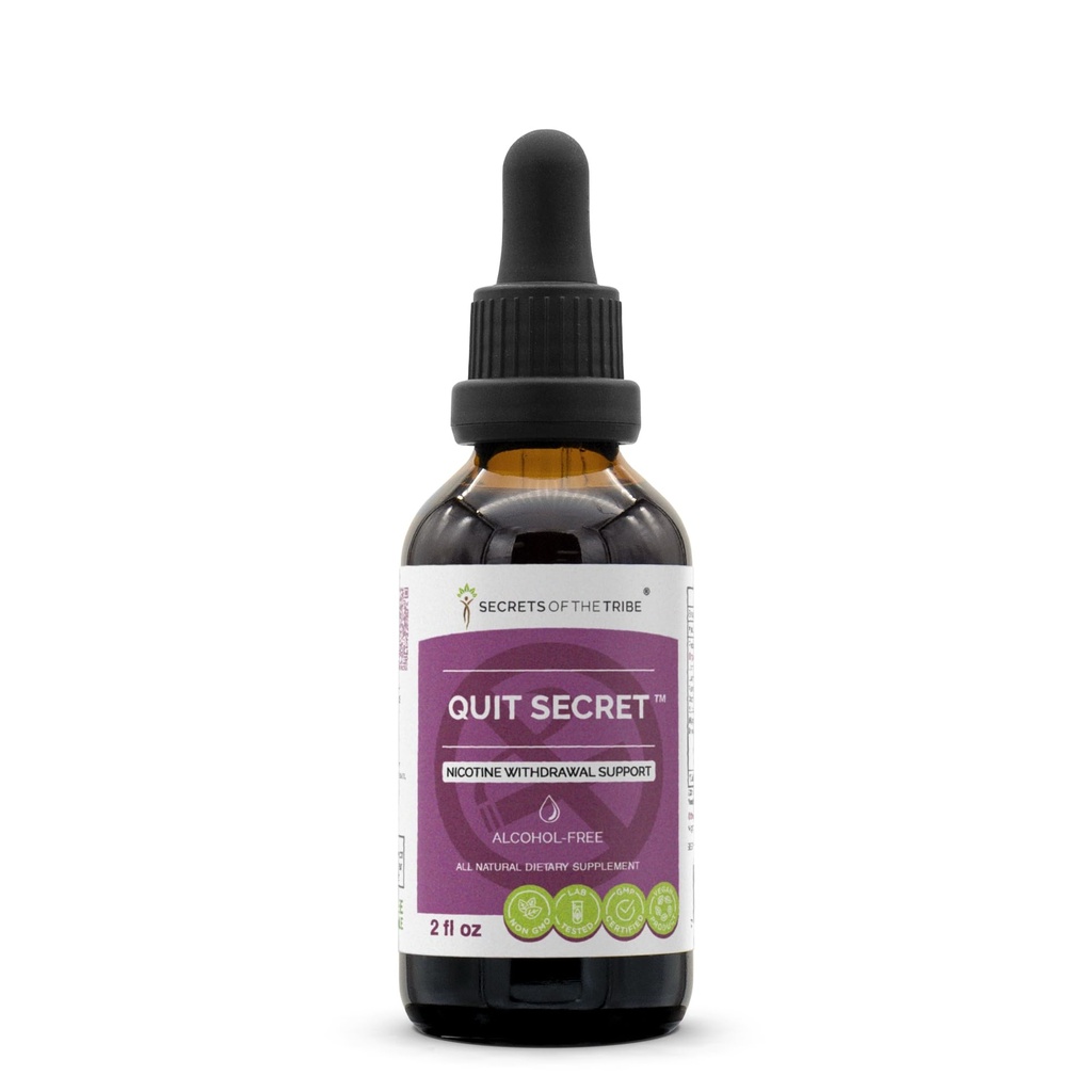 Sair Extrato sem álcool secreto, Alcaçuz, Lungwort, Nutmeg, St. John's Wort. Tintura de glicerite, Suporte de retirada de nicotina (2 onças)
