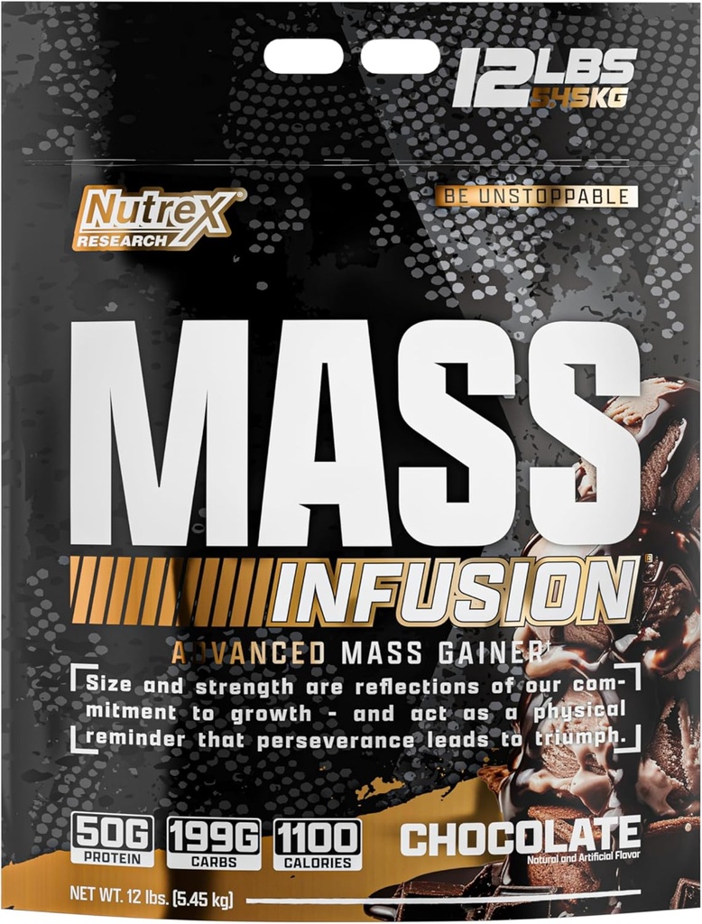 Nutrex massa massa de infusão Chocolate massa avançada Gainer proteína pó 100% Whey peso Gainer Shake 12 libras