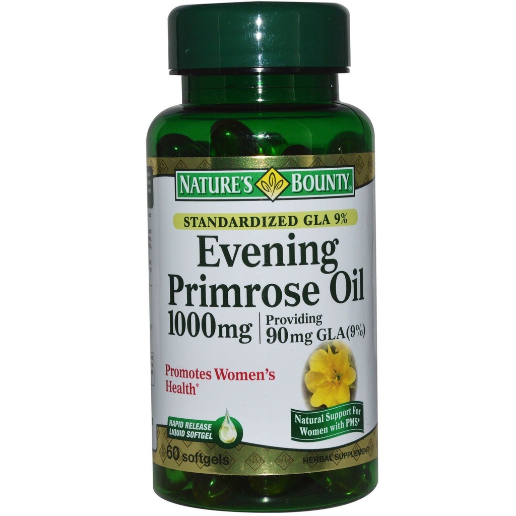 Natural Bounty Evening Primrose Oil 1000 mg Softgels 60 ea (Pacote de 2)