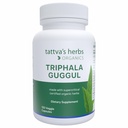 Suplemento de ervas de Tattva Triphala Guggul, Suplementos de ervas de Ayurveda, Saúde Digestiva e Apoio, Cápsulas Triphala Orgânicas, 120 Conde, 25 Anos de Serviço Premium