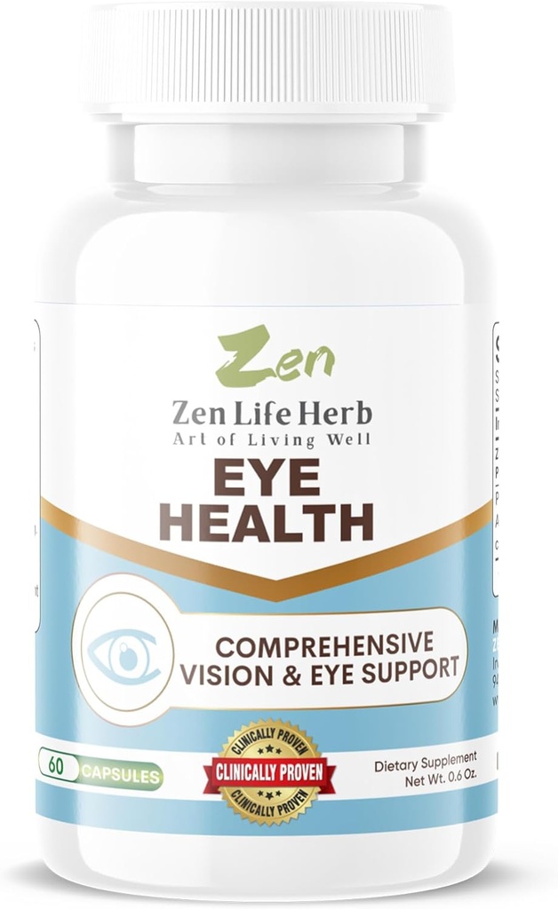 Saúde ocular com Panax Notoginseng Astaxantina Lutein e Zeaxanthin (60 Cápsulas)
