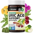 BIO KRAUTER Piedra de suporte ácido úrico chicletes - 60 Vegan Chews - Suporte ácido úrico w/Tart Cherry & Chanca Piedra 4:1 Extratos - Suplemento de rim natural w/Milk Thistle e açafrão