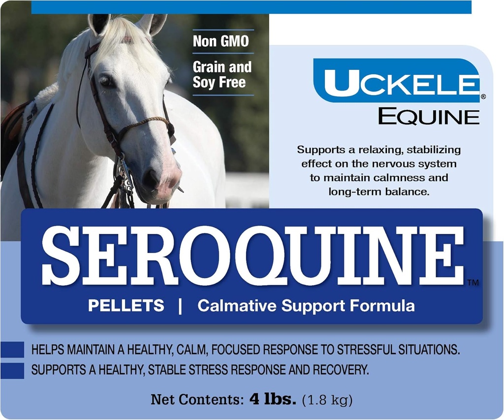 Uckele Seroquine Pellet, calmante suplemento para cavalos, 4 lb