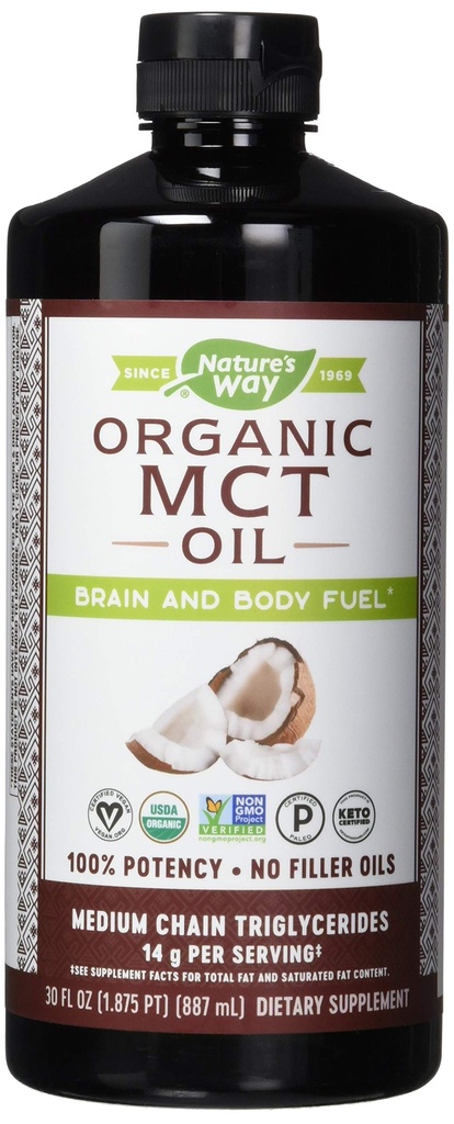 Maneira natureza Maneira natureza Mct Óleo de coco Pure Source, Sem óleo de enchimento, 14 G de Mcts Per Serving, 30 Fl Oz (Pacote de 6)