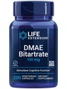 Extensão de vida DMAE Bitartrate, Suporta Produção de neurotransmissores, Fonte de 6 meses, Sem glúten, Não-GMO, Vegetariano, 200 Cápsulas
