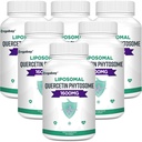Orgabay lipossomal Quercetina Phytosome 1600 mg,Bromelain 200mg,Zinc 30mg,Vitamina C Açafrão 40 mg,Absorção mais elevada, Complexo de Quercetina, 360 Softgels