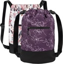 [2-Pack] Flex Cinch Drawstring Gym Bag para as mulheres com design gráfico