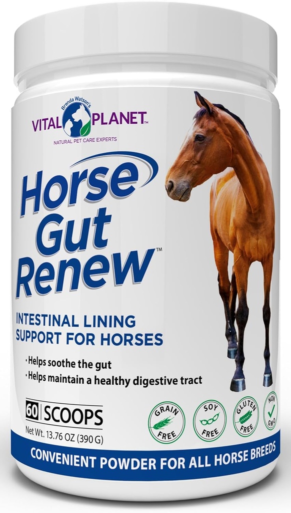 Planeta Vital - Gaivota de Cavalo Renew Suporte de Forro Intestinal para Cavalos 13.76oz, 60 Scoop