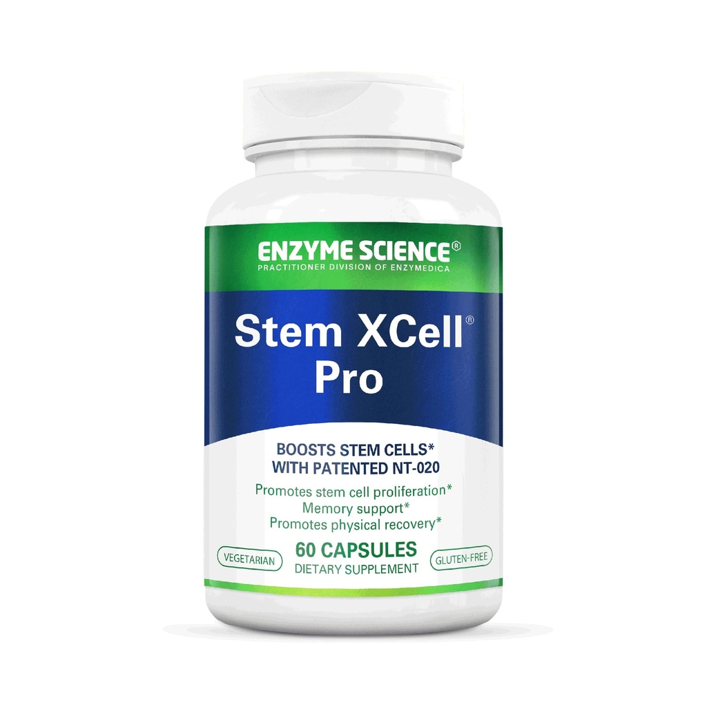 Enzyme Science, Stem XCell Pro, Suporte antioxidante para saúde celular e imune, Suplemento de saúde de células estaminais, 60 Cápsulas