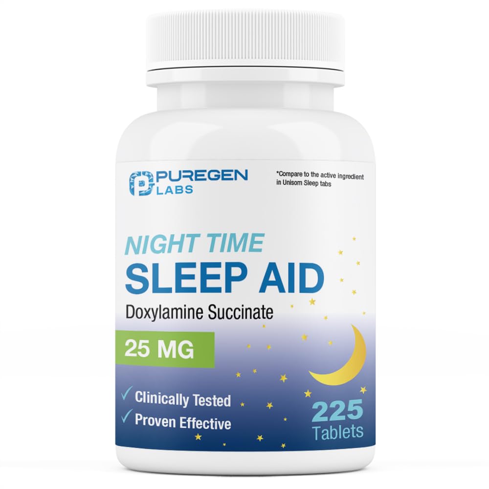 Puregen Labs Doxylamina succinate 25mg □ Ajuda para o sono noturno