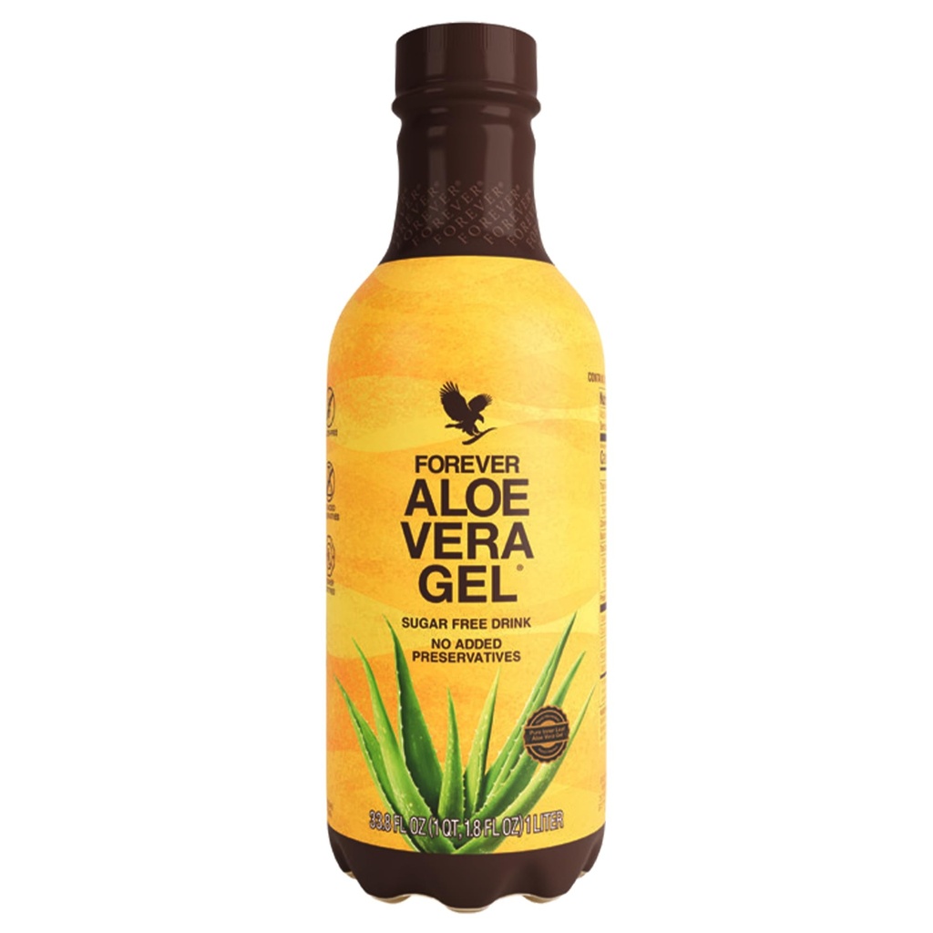 Viver para sempre - Aloe Vera Gel, Pure Inner Leaf Juice, 99,7% Aloe Content, Preservative-Free, 33,8 fl oz