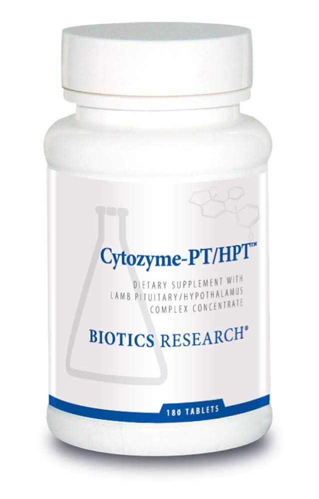 Biotics Research Cytozyme PT HPT Lamb Complexo Hipotálamo Hipofisário, Suporta Função da Glanda e Hipotálamo Pituitária, Saúde Adrenal, Brain Boost 180 Comprimidos