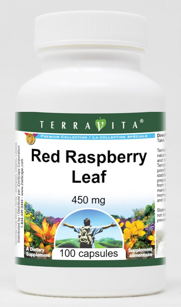 Folha de Framboesa Vermelha - 450 mg (100 Cápsulas, ZIN: 511172)