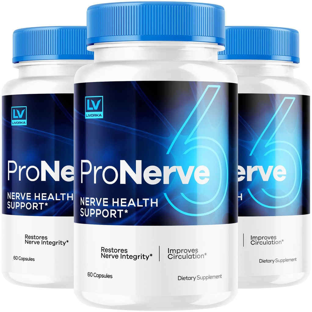 LIVORKA Pronerve 6, Nerve Health Support Fórmula avançada - 180 Cápsulas (3 Mês de Fornecimento) - Embalagem de 3