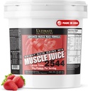 Ultimate Nutrition Muscle Juice, Weight Gain Drink Mix - Massa Gainer exercitar pó para homens e mulheres - Suplemento para crescimento muscular magro e apoio imunológico com 55g de proteína - morango, 10.45lb