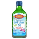 Carlson - Óleo de fígado de bacalhau de criança, 550 mg Omega-3s, Vitaminas A & D3, Wild Norwegian, Bubble Gum, 250 mL