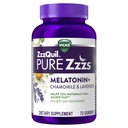 ZzzQuil PURE Zzzs Melatonin Gummies, Sleep Aid, Melatonin 2mg, com Camomila & Lavanda, Melatonin Sleep Gummies, Sleep Aids for Adults, Wildberry Vanilla Flavored, 72 Sleep Gummies