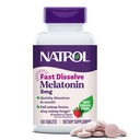 Natrol Melatonina 5mg comprimidos de dissolução rápida, suplementos de suporte ao sono para adultos, morango sabor, 150 comprimidos, até 150 dias de fornecimento