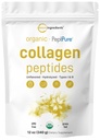 Micro Ingredientes Colágeno Peptídeos em pó Orgânico, 12 onças Tipo I & III + Proteína Natural □ Fonte de Bovinos Alimentados com Grama