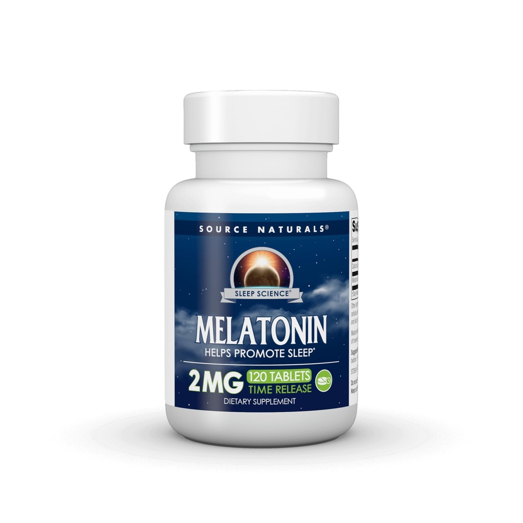 Fonte Natural Melatonina, Ajuda a Promover o Sono* - 2 mg - 120 comprimidos de liberação de tempo