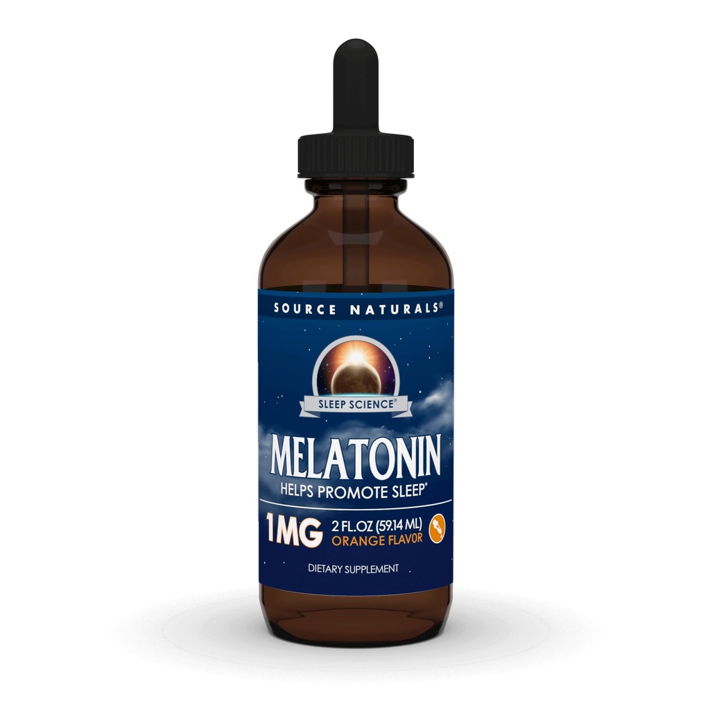 Fonte Natural Melatonina* - 1 mg, 2 líquidos oz