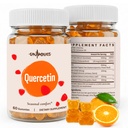 Quercetin 500mg chicletes para crianças – com bromelaína, vitamina C & D3, Stinging Nettle & Alcaçuz, Balanço sazonal & Defesas do corpo, Vegan, 120 Gummies