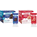 Quest Nutrition Frosted biscoitos pacote duplo, bolo de chocolate 1g açúcar 11g proteína 2g líquidos carboidratos e bolo de morango 1g açúcar 10g proteína 2g líquidos carboidratos, sem glúten, 16 cookies cada
