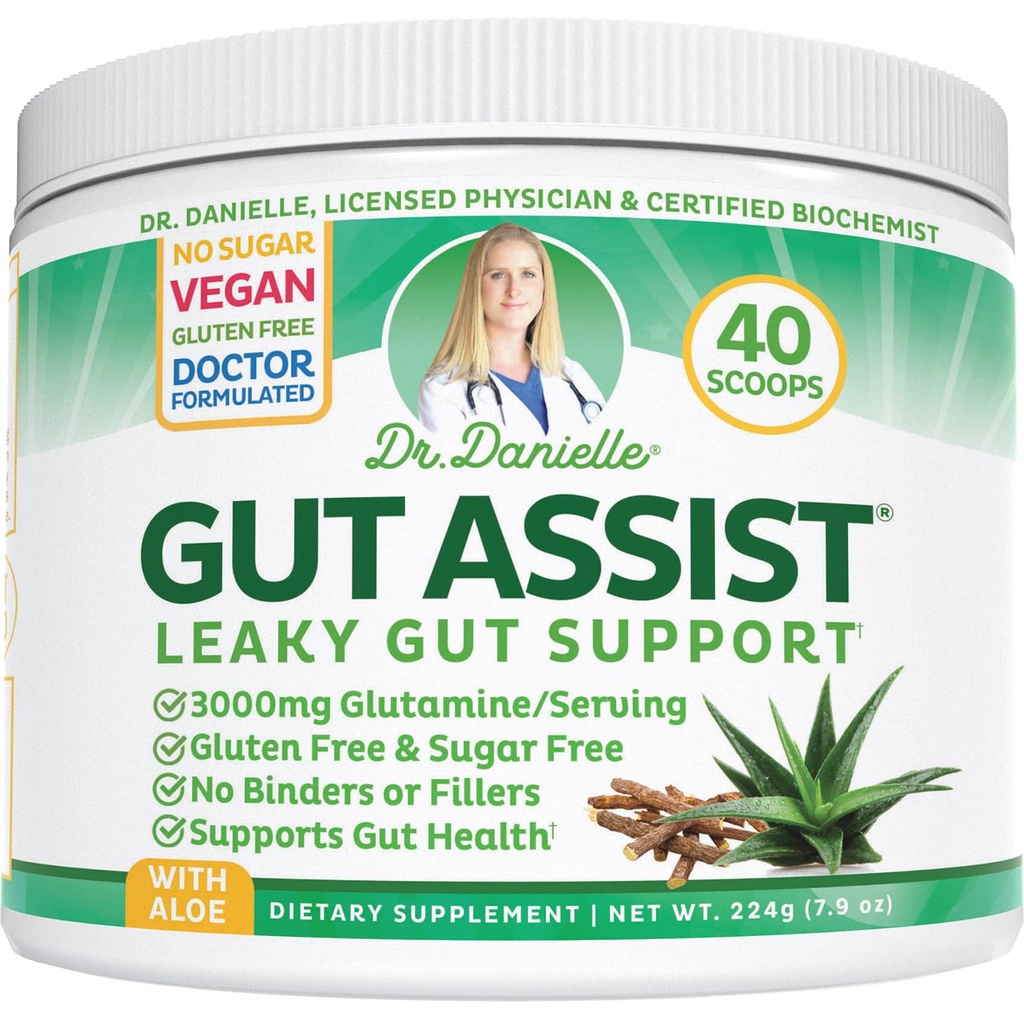 Vazamento Gut Support Powder L-Glutamina Gut Lining Digestive Drink Mix □ Doutor sem glúten Crafted Botanical Formula