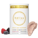 Pó para a saúde diária de tripa 6-em-1 Todos os suplementos naturais, Slippery Elm, L Glutamina, Limão Balm com PepZinGI - Bloat & gás de alívio, Forro GI, Suporte IBS - Berry misto, 30 Servings