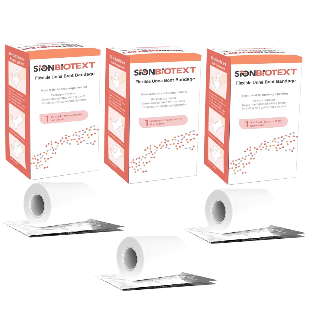 Bandagem de compressão flexível do zinco da bota de Unna manter o ambiente de cura da umidade do curativo médico envoltório EMS primeiros socorros suprimentos 4 polegadas X 30 rolo pé