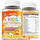 Kids Multivitamin Gummies - Vitaminas A D3 K2, Metilado B-Complexo com Omega-3, Ferro para Imune & Desenvolvimento Suporte - Organic Mixed-Berry Flavor Multivitamins para Crianças Diário - Açúcar Livre & Vegan