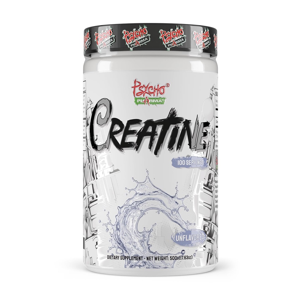 Psycho Pharma Creatina - 5g de Creatina Mono-hidratada Premium por Serviço, 100 Servings