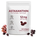 Astaxantina 12mg, 120 Softgels, Fornecimento de 4 Mês, Suplementos Antioxidantes Premium Astaxantina com Atividade Antioxidante, Olho Suporta, Imune, Articulação, Saúde da Pele, Circulação Interna