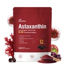 10 em 1 Astaxantina 12mg Suplementos, Fornecimento de 4 meses, Astaxantina Antioxidante de fresco Haematococcus Pluvialis, Contém Licopeno, Sementes de uva, Vitamina E, & Mais Suporta Olho, Joints, Saúde da Pele