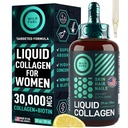 PEPTÍDEOS DE Colágeno Líquido WILD FUEL com Vitaminas de Biotina para Pele e Unhas - 30.000mcg Colágeno Líquido para Mulheres e Homens Plus Biotina - Flavor de Limão, até 2 meses - 2 onças