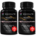 BioImmune 2 Pack Triple Strength AstaQuilTM Astaxantina 12mg Absorção aumentada, 120 Softgels w / Óleo de coco orgânico. Antioxidante poderoso para olho, articulação e saúde do coração