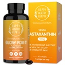 Suplemento de astaxantina 12mg □ Antioxidante Baseado em Plantas para Hidratação da Pele, Elasticidade & Brilho Radiante □ De Extrato de Algas □ Não-GMO, Vegan, Made in USA