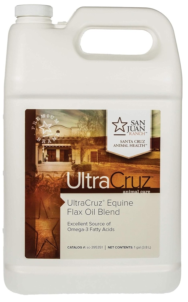 UltraCruz - sc-395351 Suplemento de mistura de óleo de linho para cavalos e animais, 1 Gallon