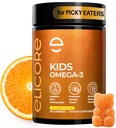 Crianças Premium Omega 3 Gummies – Óleo de peixe sabor laranja para crianças – Gummies Omega 3 para crianças – Sem arrotos de peixe – Cérebro, Eye & Imune Support – 2 meses de fornecimento