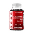 Vitamatic Glucosamine Chondroitin Gummies com HSH & Vitamina E – Fórmula de apoio conjunto – 60 Gummies Vegan baseado em pectina