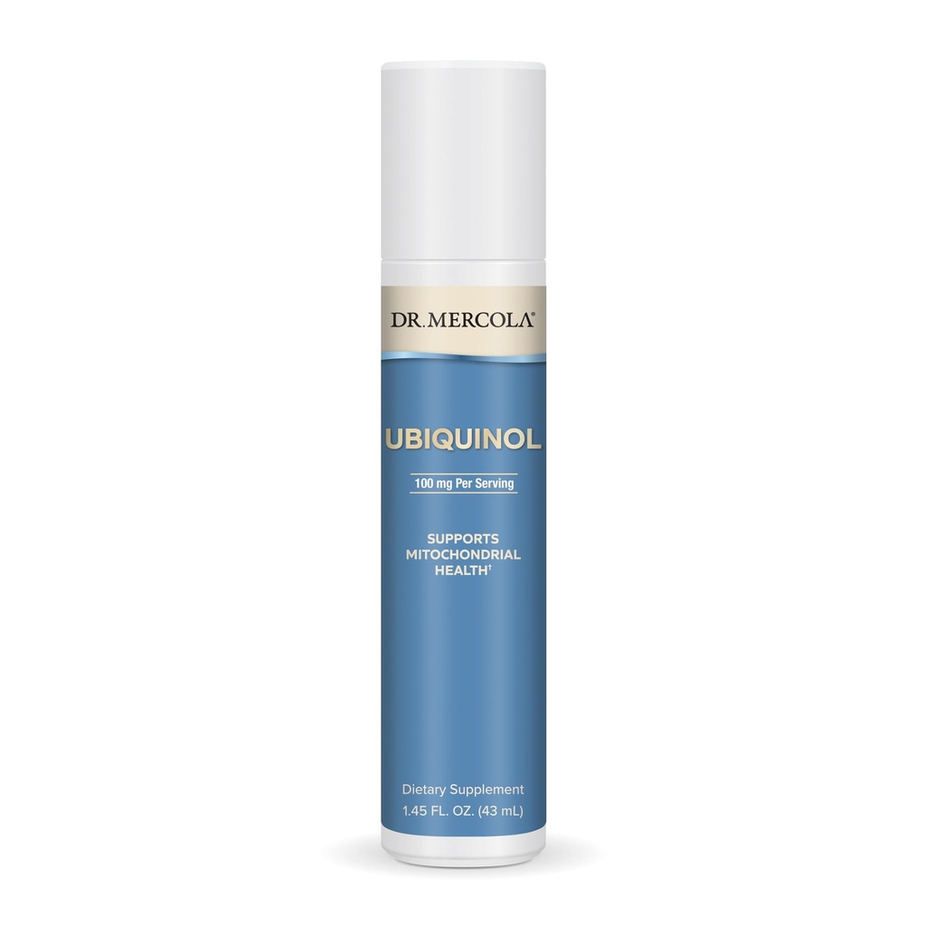 Dr. Mercola Ubiquinol Bomba Líquida, 1.45 Fl. Oz. (43 mL), cerca de 18 serviços, Suplemento dietético, Suporta Saúde Mitocondrial, Não-GMO