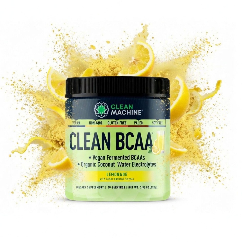 limpo BCAA - 2:1:1 alimento fonte BCAAs pó e coco água eletrólitos Recuperação e Amino suplemento de energia - Prêmio Vegan Amino Acid Suplemento - 30 Servings - Limonada